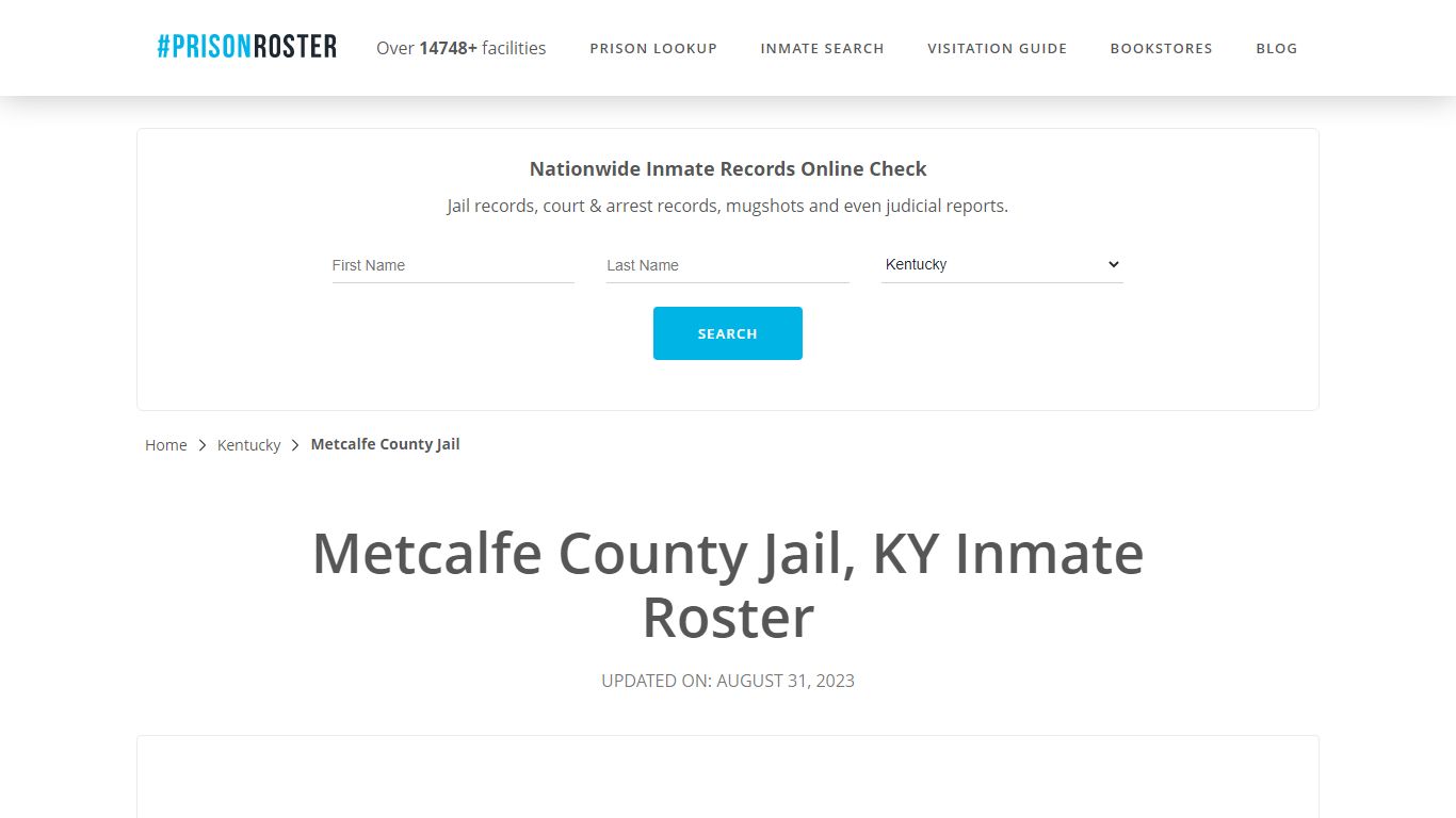 Metcalfe County Jail, KY Inmate Roster - Prisonroster